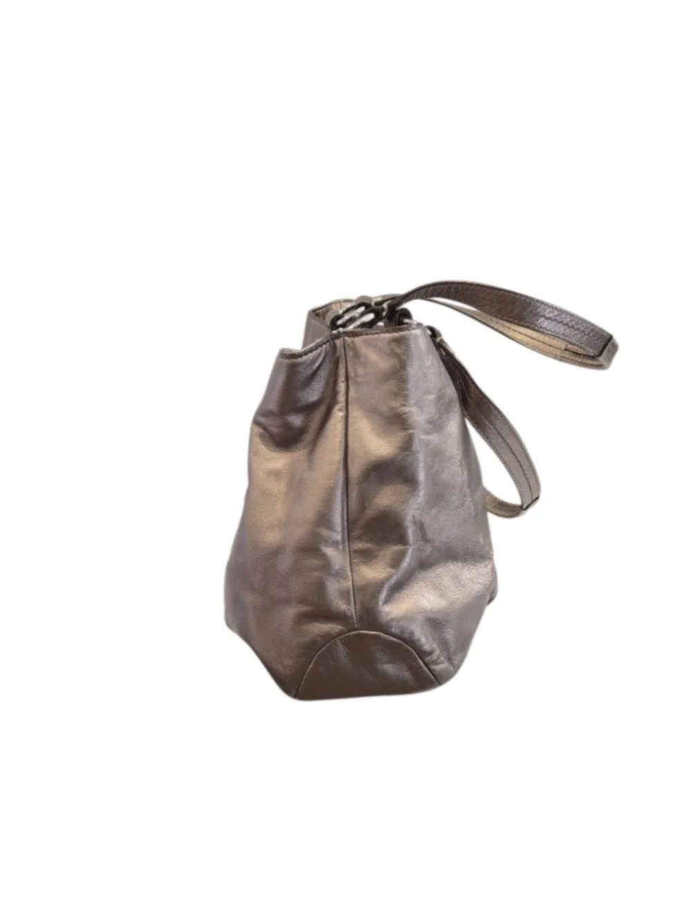 Coach Bronze Metallic Leather Shoulder Bag EUC